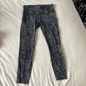 Lululemon Athletica Black and White Textured Leggings
